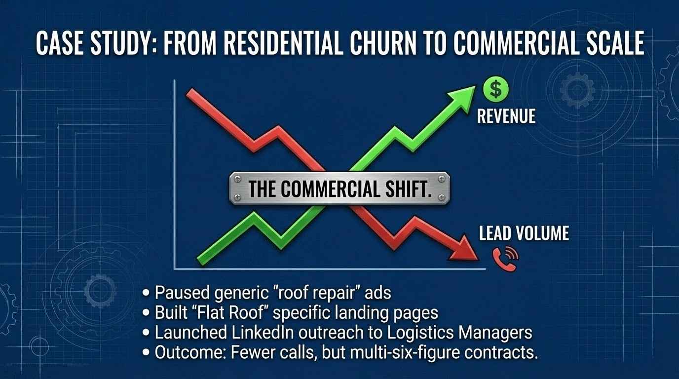 Commercial Roofing Leads: How to Generate or Buy High-Value Leads — illustration