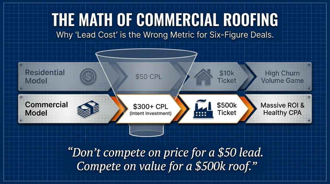 Commercial Roofing Leads: How to Generate or Buy High-Value Leads — illustration