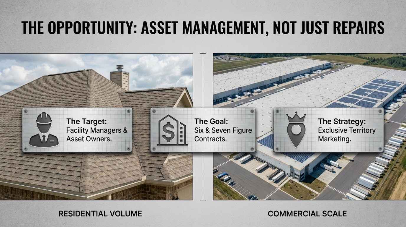 Commercial Roofing Leads: How to Generate or Buy High-Value Leads — illustration