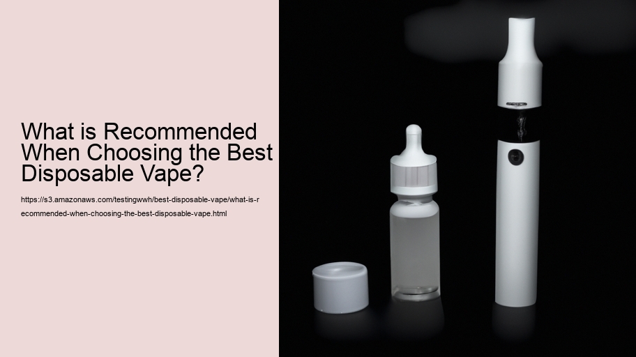 What is Recommended When Choosing the Best Disposable Vape?