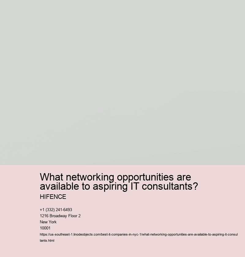 What networking opportunities are available to aspiring IT consultants?