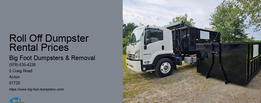 garbage dumpster rental prices