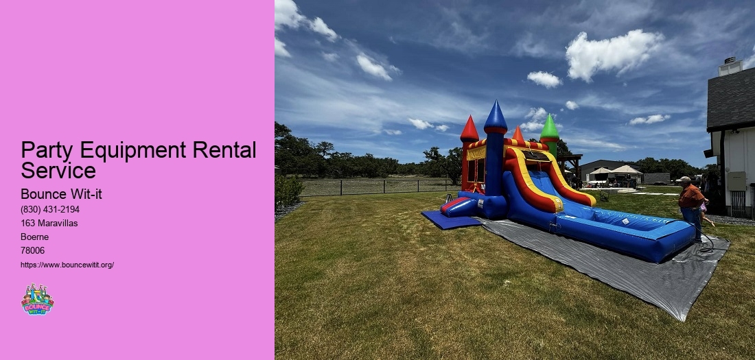 Party Equipment Rental Service