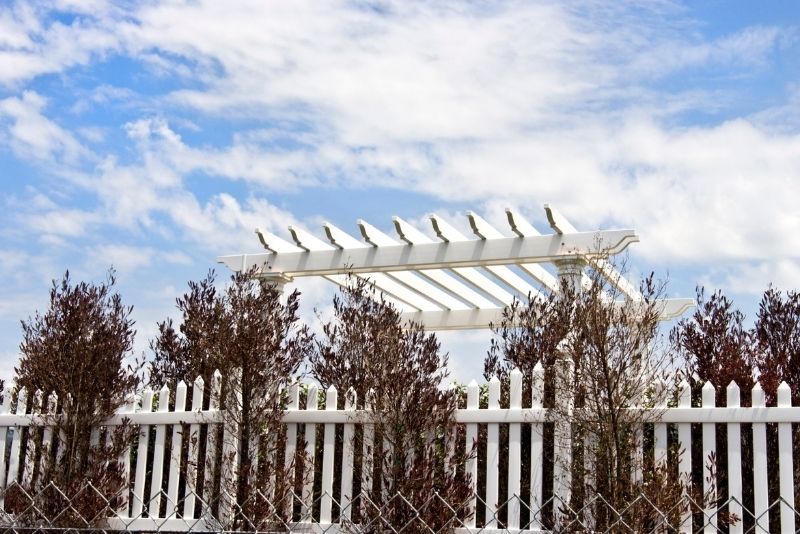 pergola in the woods