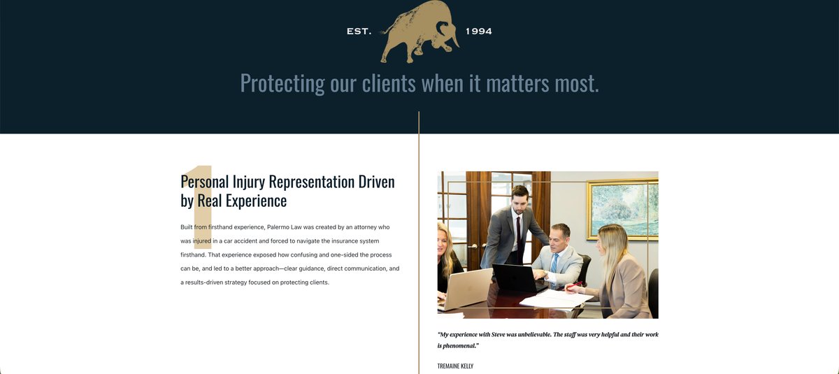 Beautiful and updated "why choose us" section