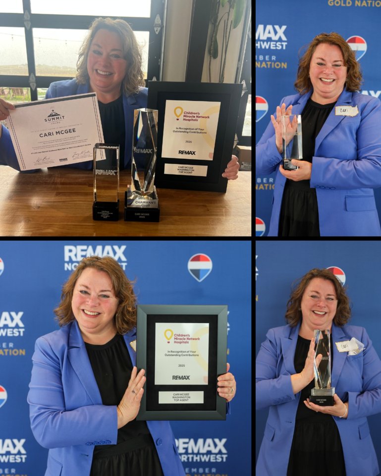Cari McGee is named #1 RE/MAX agent in Tri-Cities, Washington, at the 2026 RE/MAX Northwest annual awards ceremony.