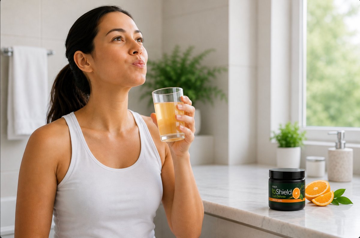 Each of ioShield’s ingredients was carefully researched and selected for its direct support of periodontal health. Consumers simply mix the powder with water, swish for 30 seconds, and then swallow.