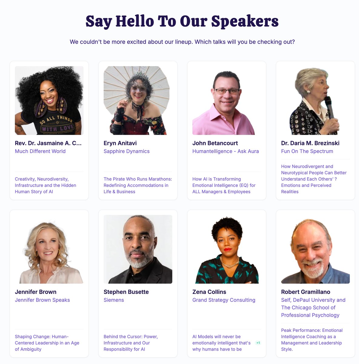 Our Speakers