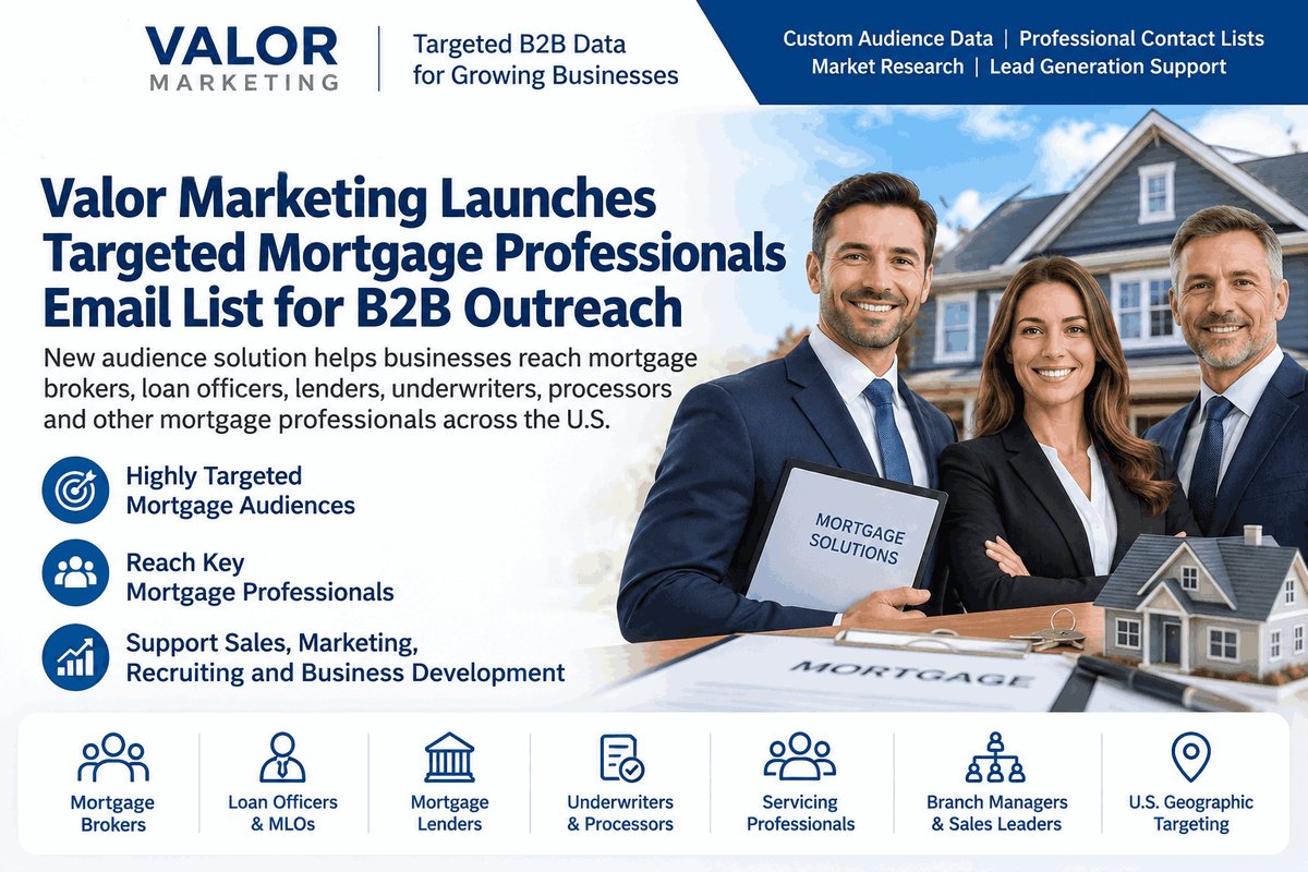 Targeted Mortgage Professionals Email List for B2B Outreach