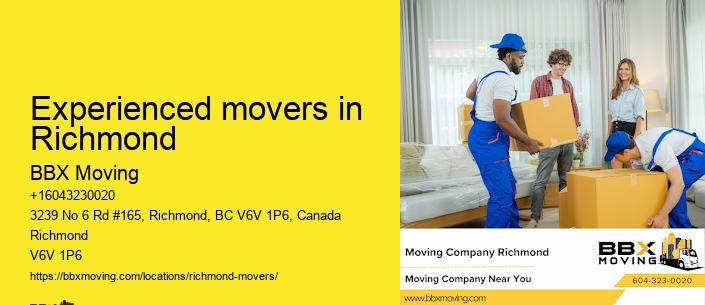 Experienced movers in Richmond