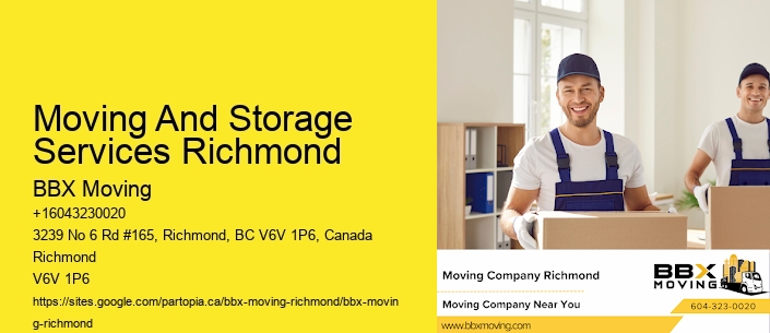 Moving And Storage Services Richmond