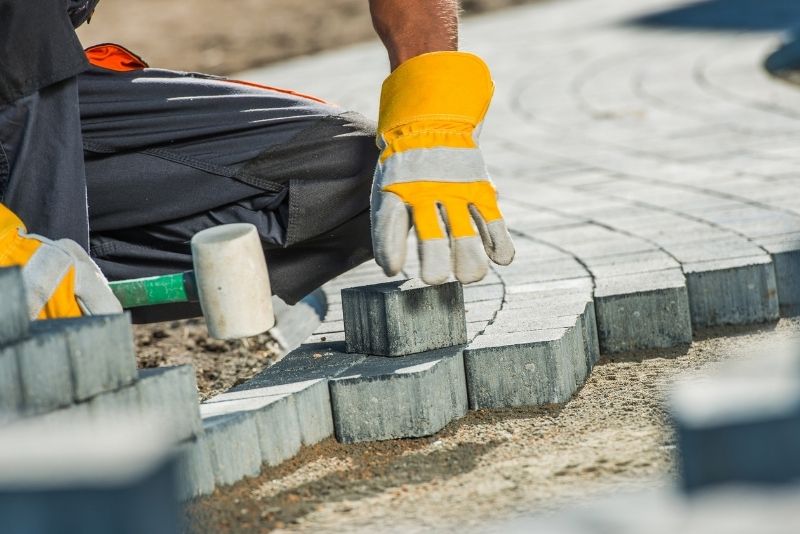 laying slabs on uneven concrete