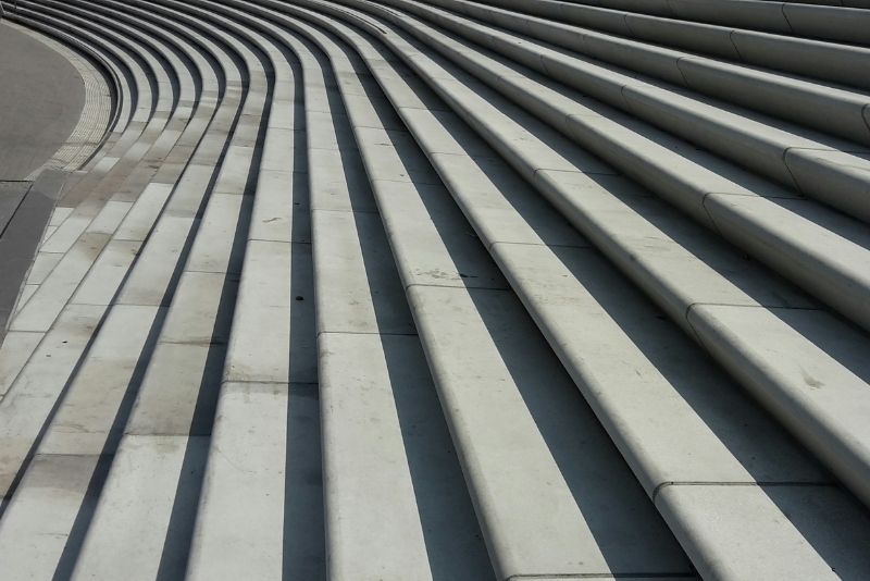 patterned concrete driveway