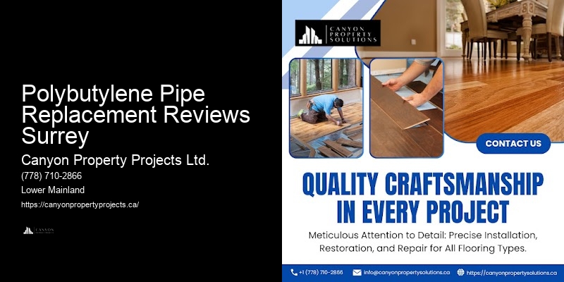 Polybutylene Pipe System Evaluations Polybutylene Pipe Replacement Reviews Surrey