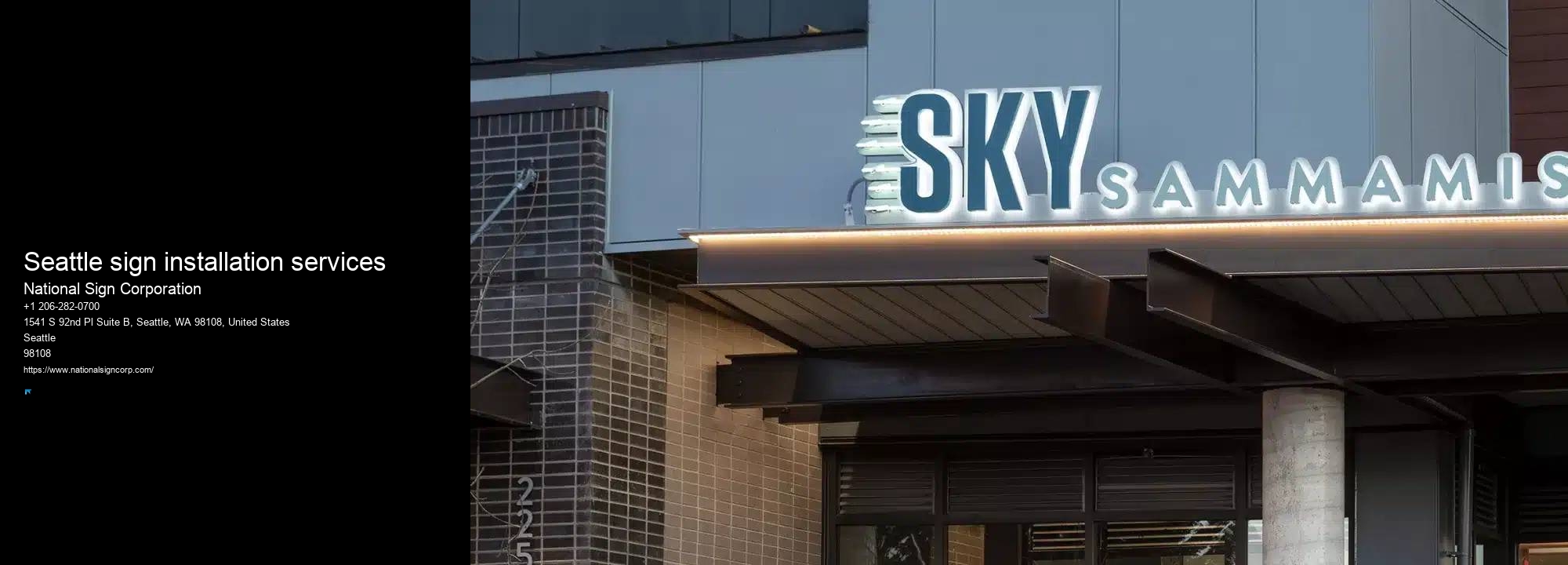 Architectural Signage Seattle sign installation services