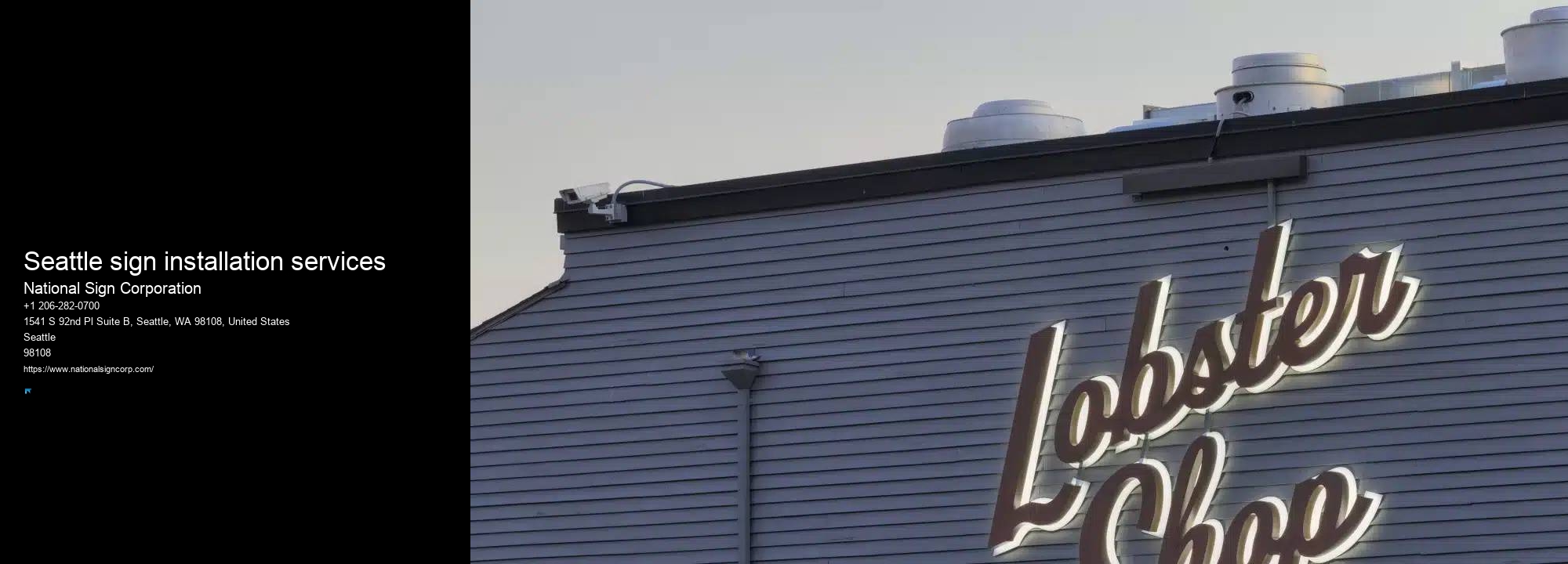 Professional sign installers Seattle sign installation services