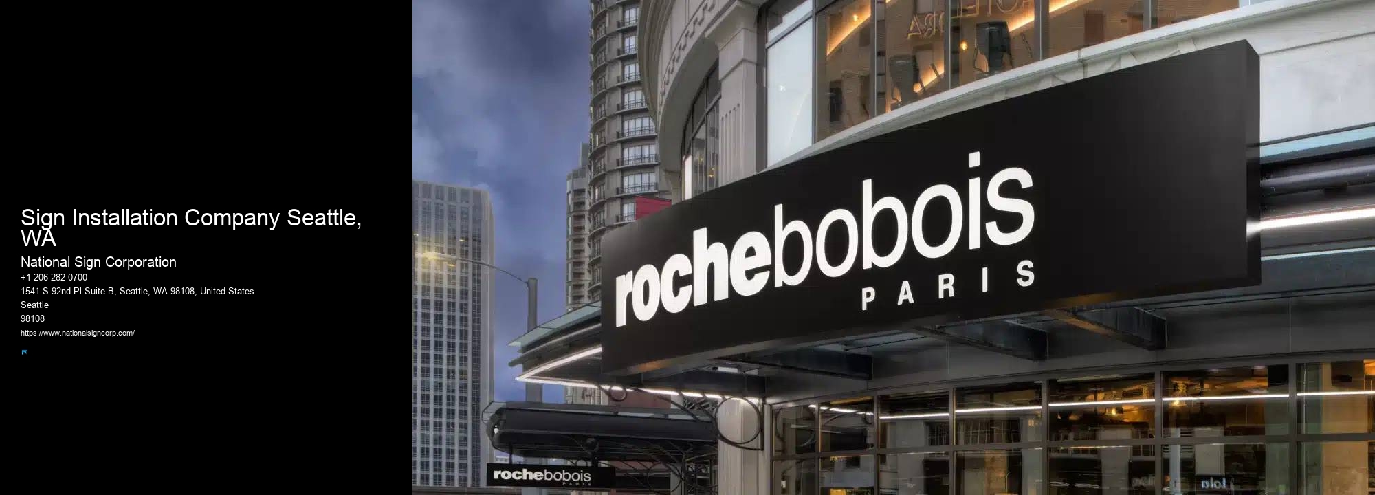 Professional Indoor Signage Sign Installation Company Seattle, WA