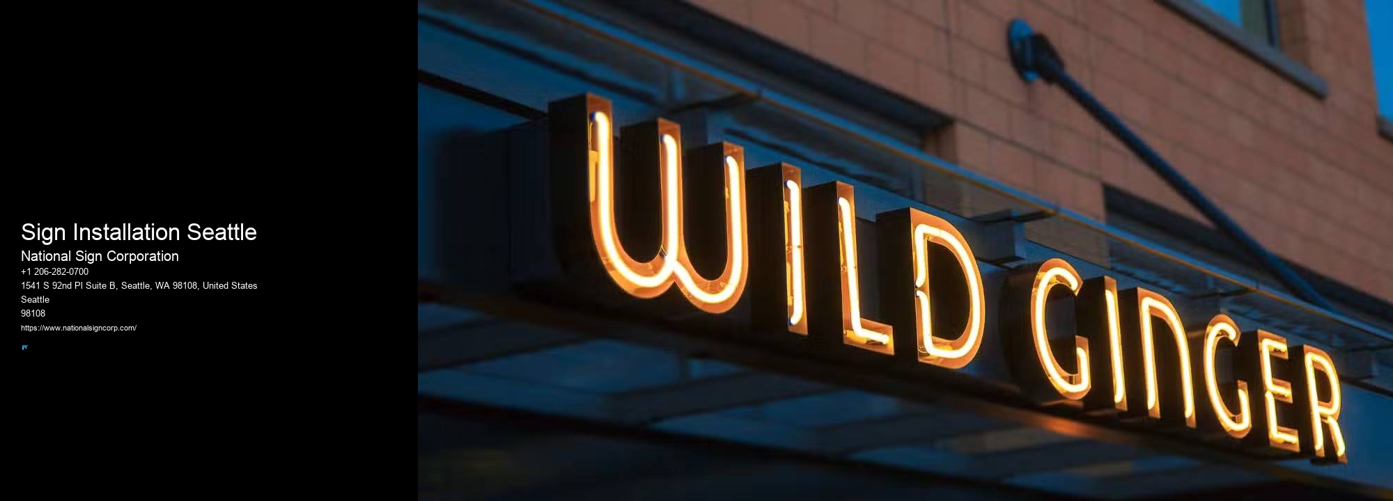 Customizable signs Sign Installation Seattle