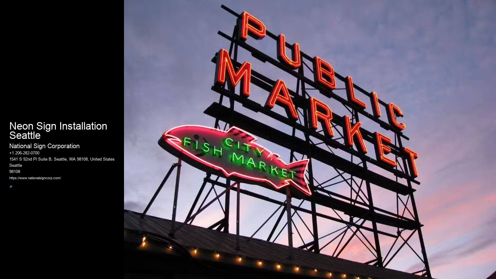 Custom Interior Signs Neon Sign Installation Seattle