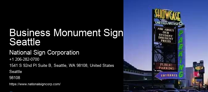 Lightbox Sign Installation Business Monument Signs Seattle