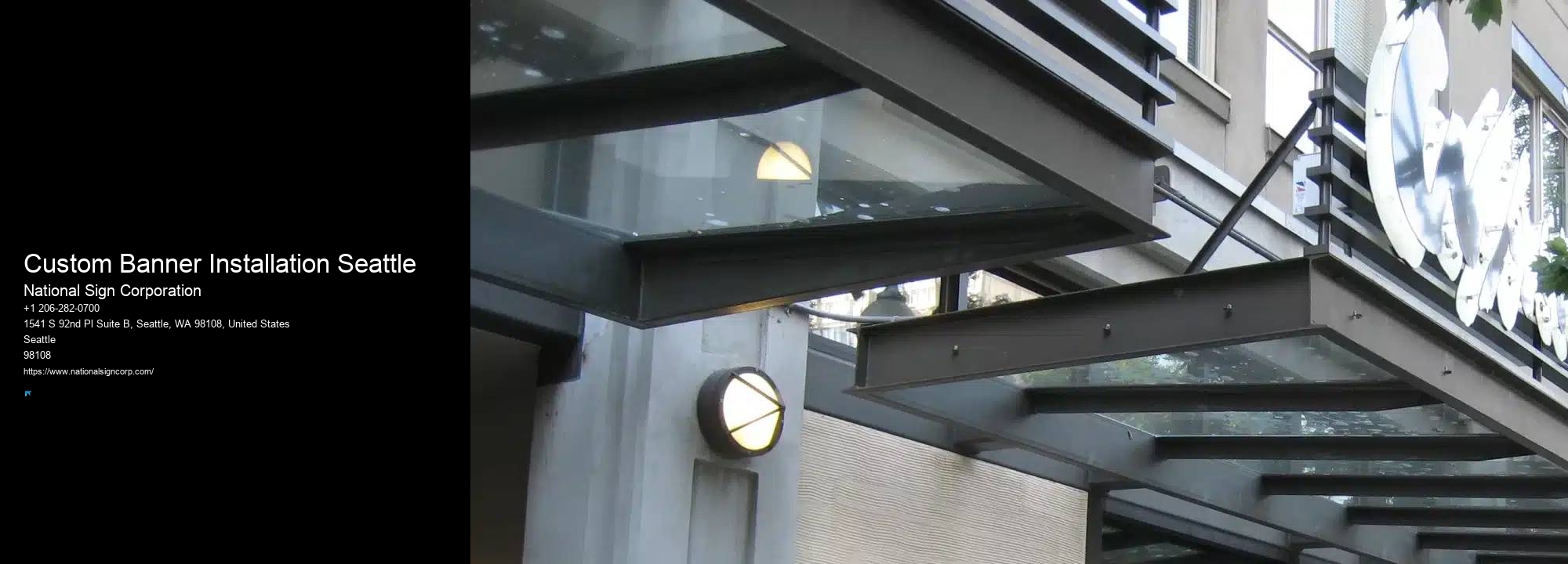 Advanced Led Sign Installation Custom Banner Installation Seattle