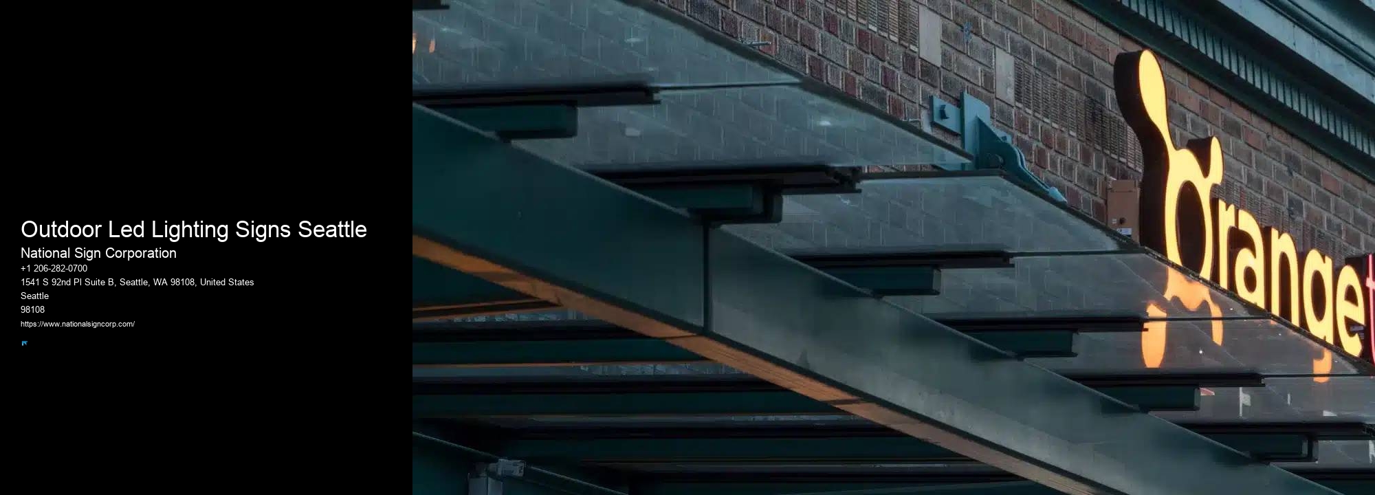 Quality Branding Signs Outdoor Led Lighting Signs Seattle