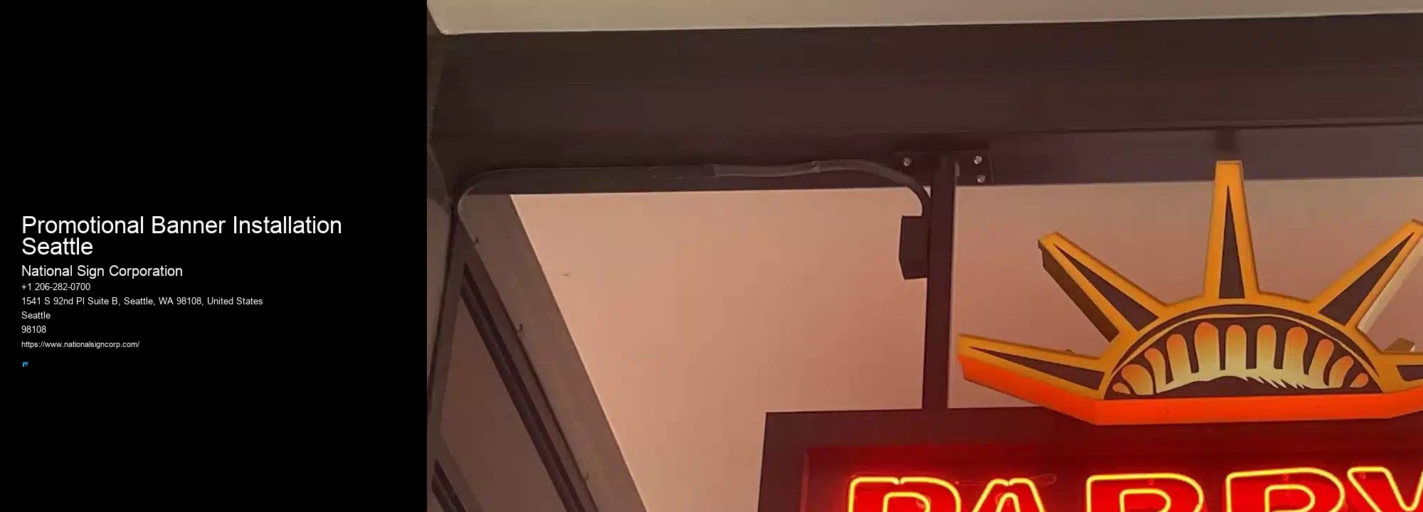 Fast Sign Installation Promotional Banner Installation Seattle Services