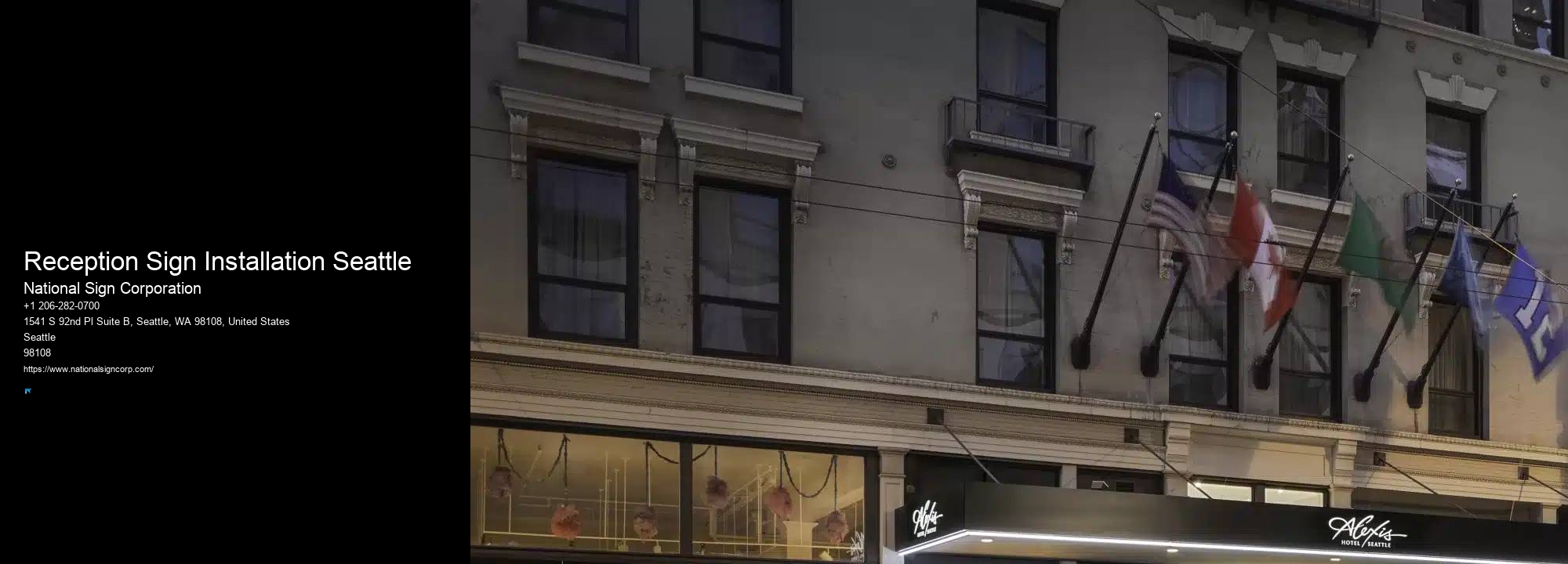 Affordable Outdoor Led Installations Reception Sign Installation Seattle