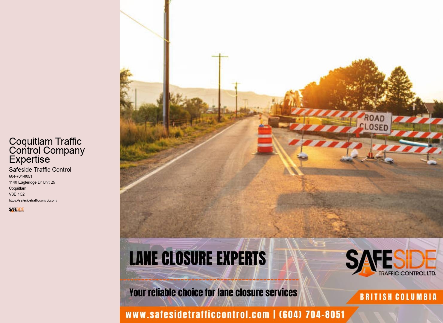 Innovative Traffic Control Devices Solutions Coquitlam Traffic Control Company Expertise