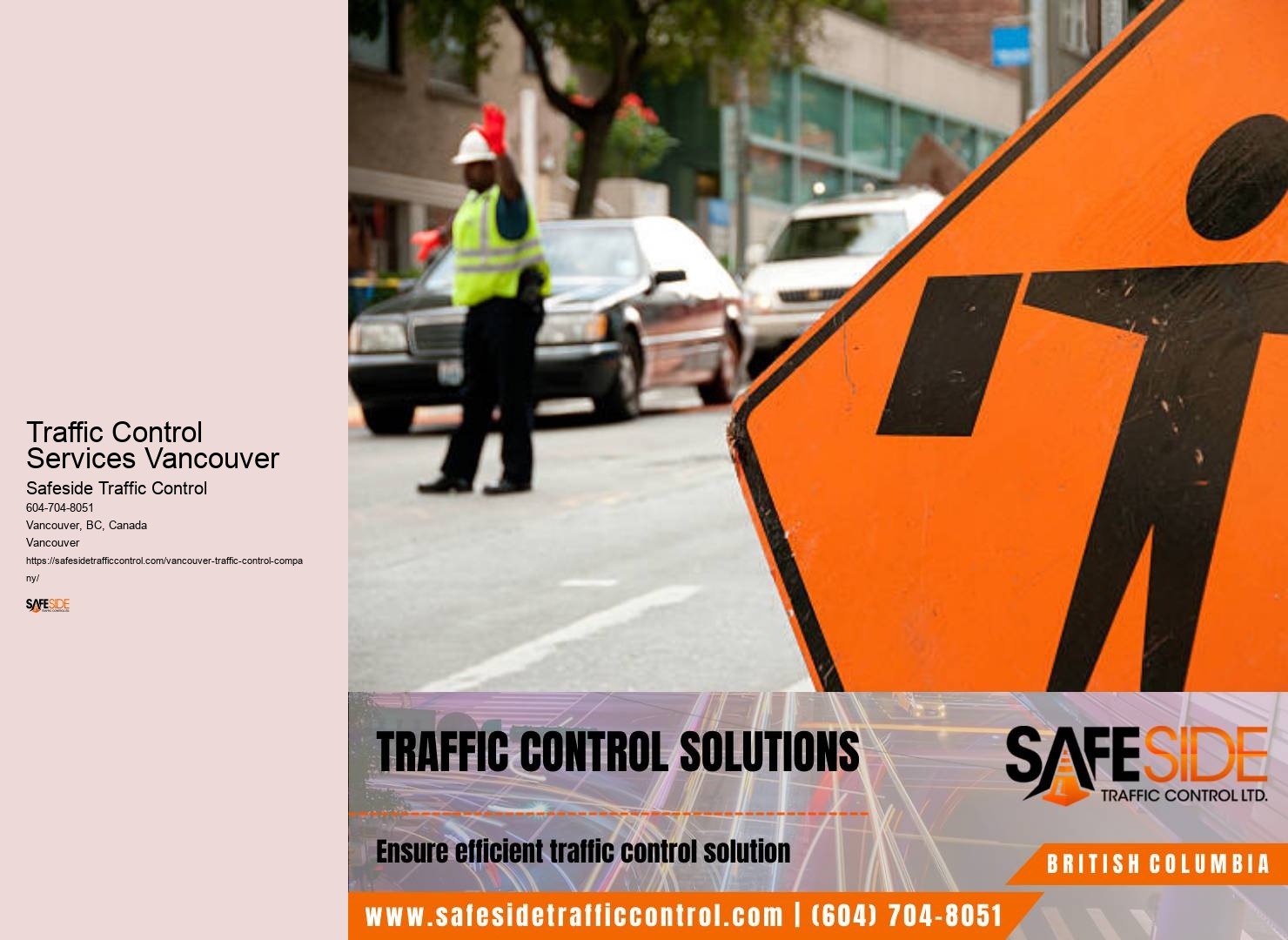 Traffic Control Services Vancouver roadwork traffic flow optimization