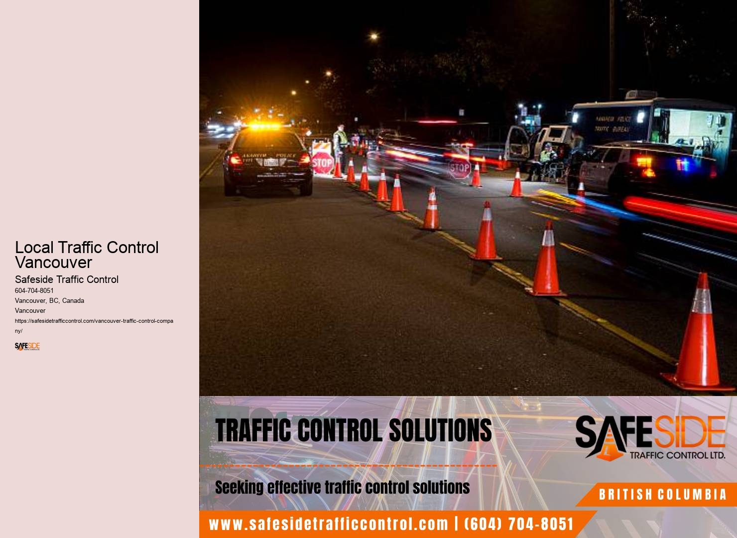 Traffic control flagging equipment rental and servicing Local Traffic Control Vancouver