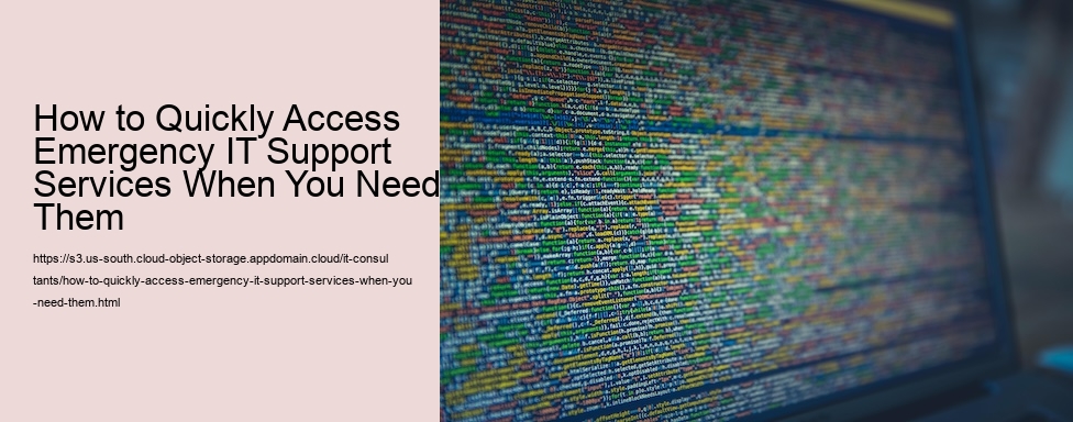 How to Quickly Access Emergency IT Support Services When You Need Them