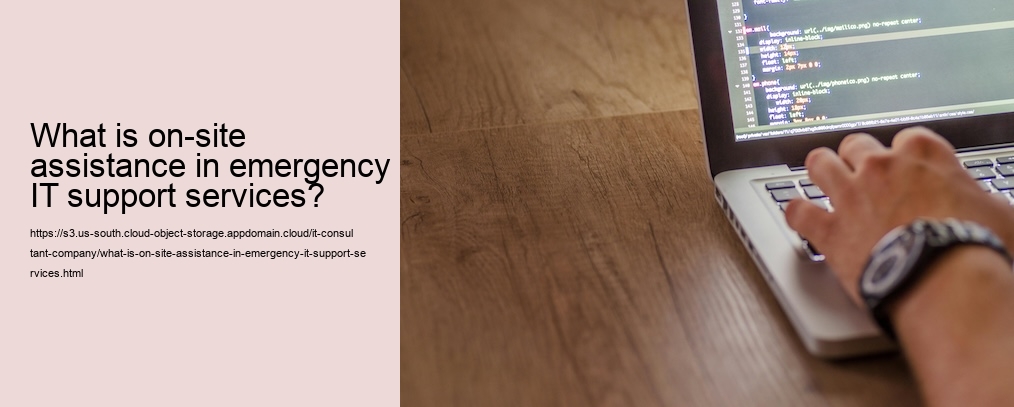 What is on-site assistance in emergency IT support services?