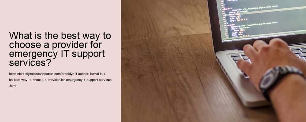 What is the best way to choose a provider for emergency IT support services?