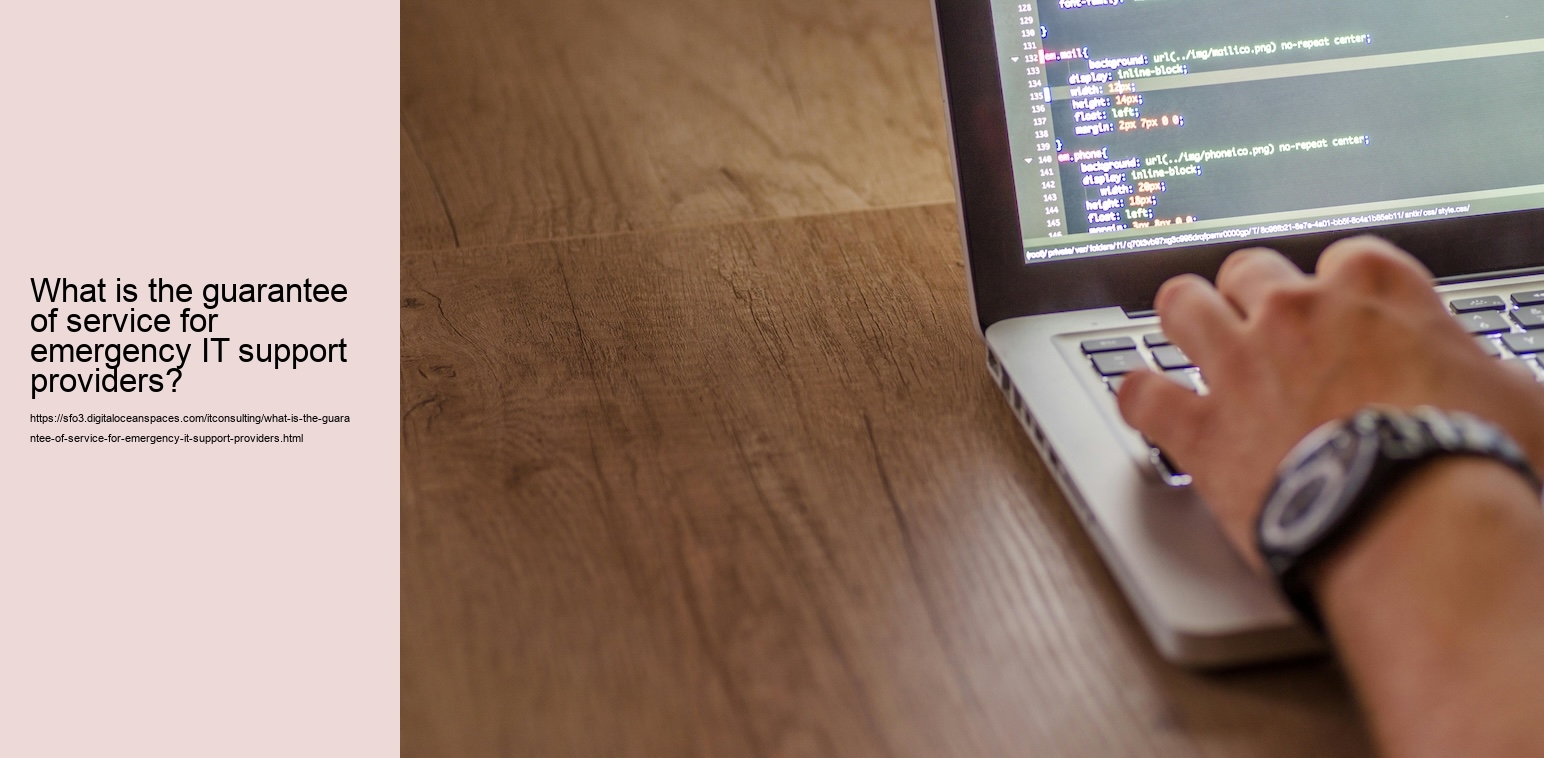 What is the guarantee of service for emergency IT support providers?