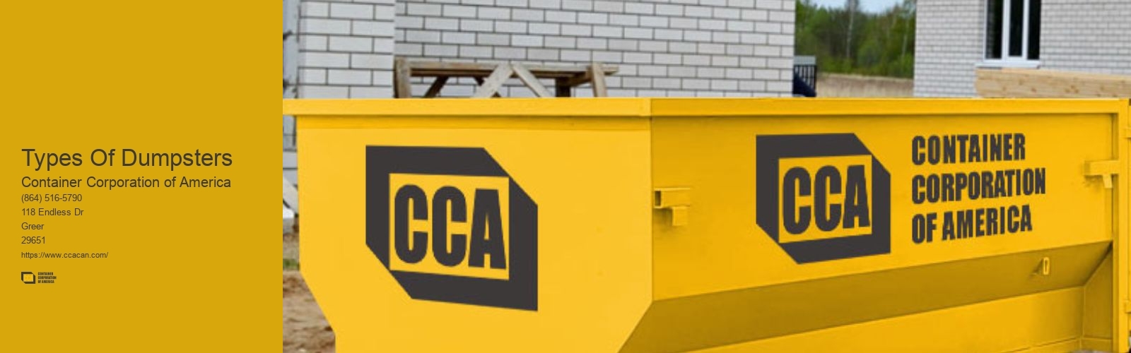 Types Of Dumpsters