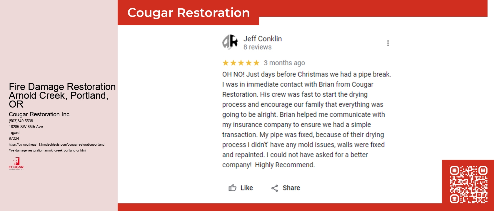 Fire Damage Restoration Arnold Creek, Portland, OR