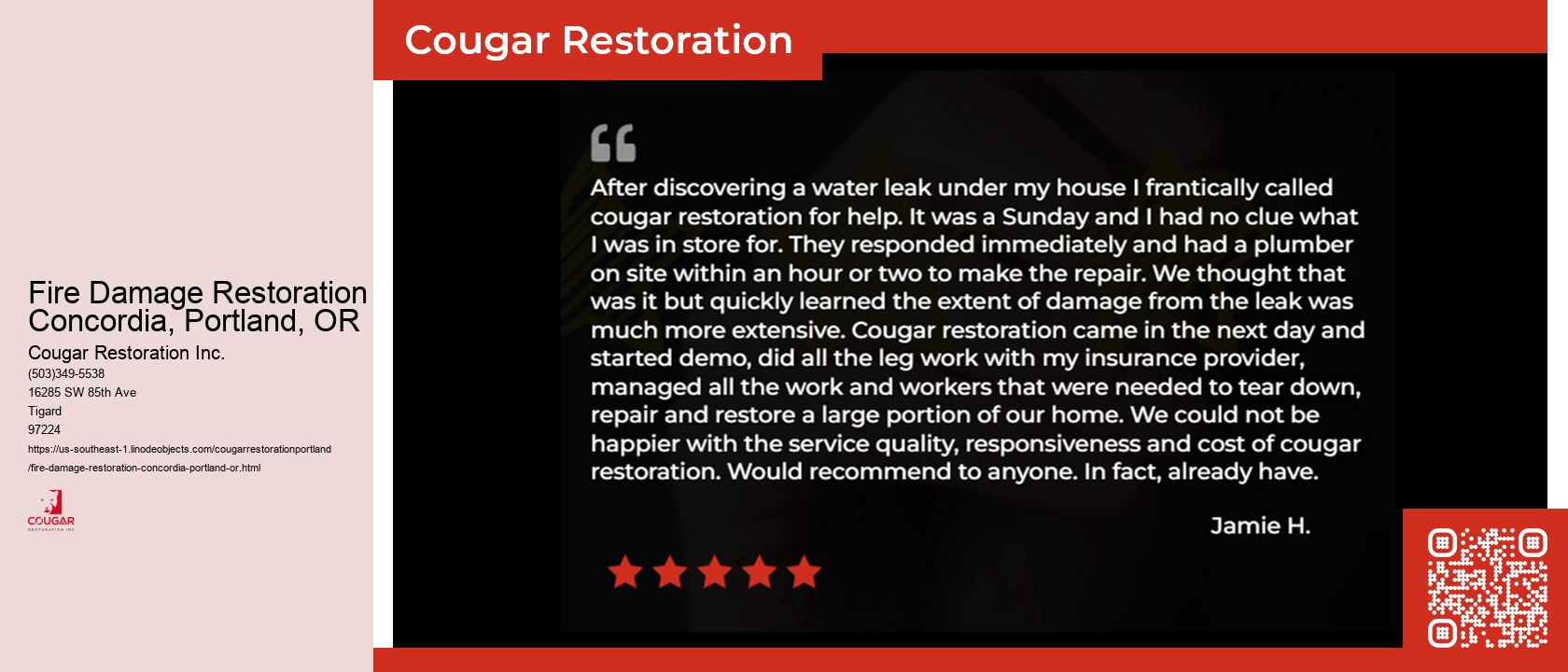 Fire Damage Restoration Concordia, Portland, OR