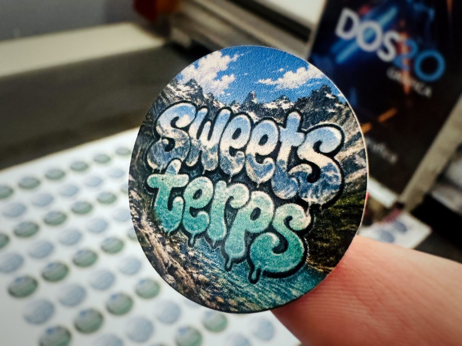 Sticker holografico circular