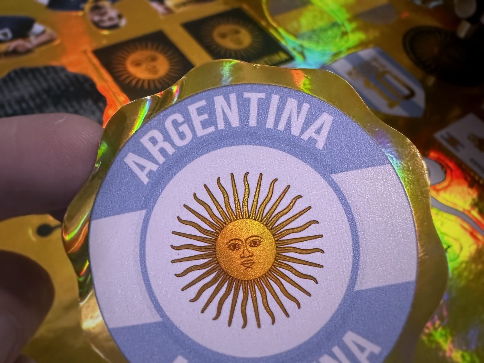 Sticker holografico Argentina