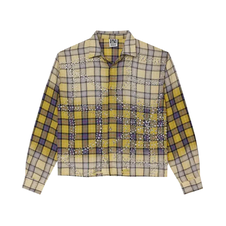Camisa Vale Lives Forever Lemonhead Flannel Yellow Blue