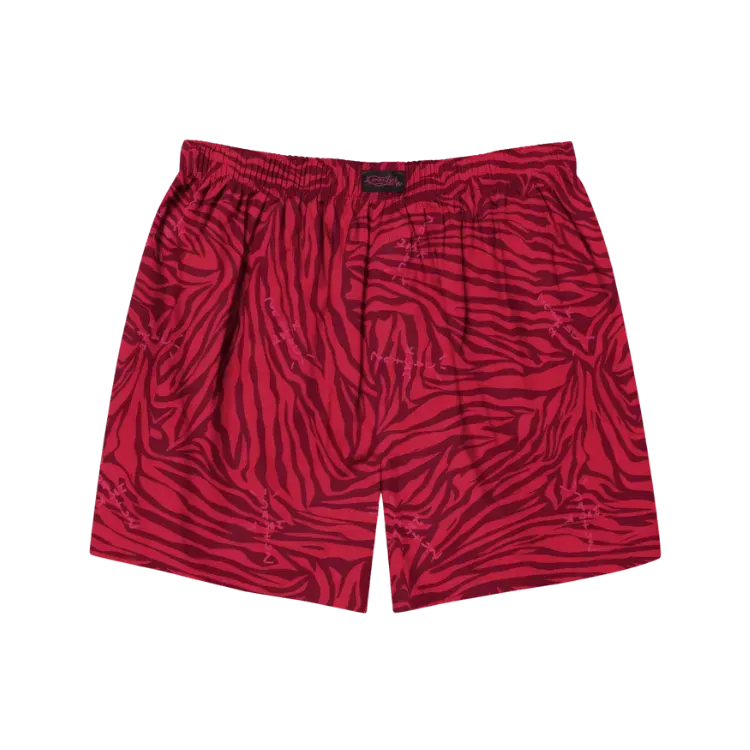 Cueca Cactus Jack Boxers Zebra Print Red