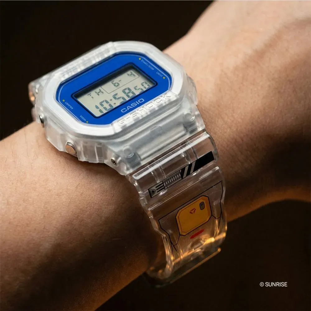 Gundam x Casio Relógio G-Shock White Blue Red DW-5600GM26-7DR foto 5