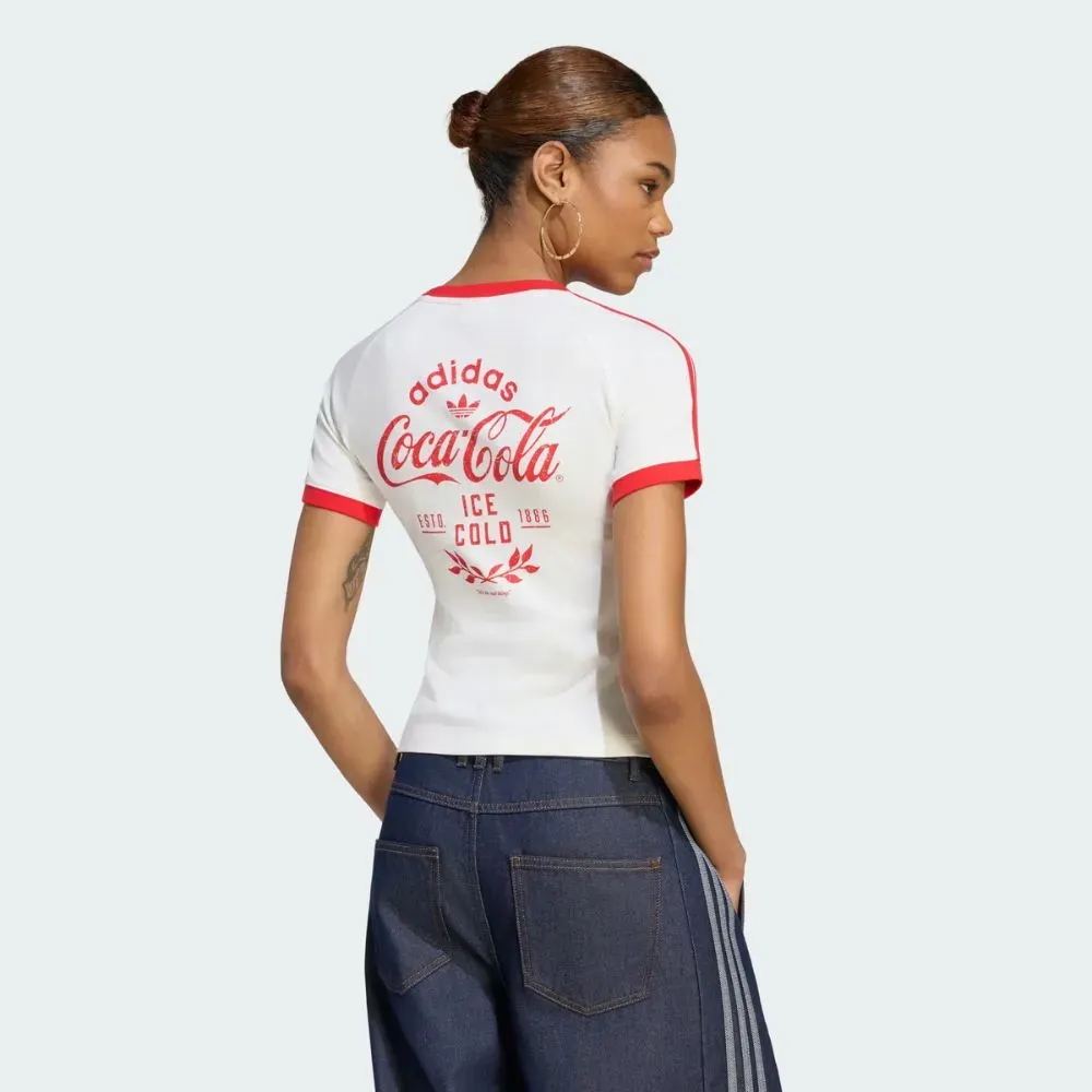 Coca-Cola x adidas Camiseta 3-Stripes Core White foto 2