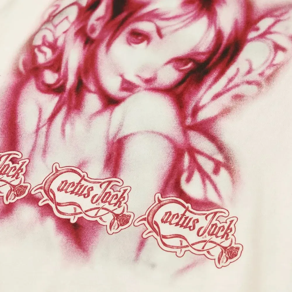Camiseta Cactus Jack Airbrush Angel White - Droper