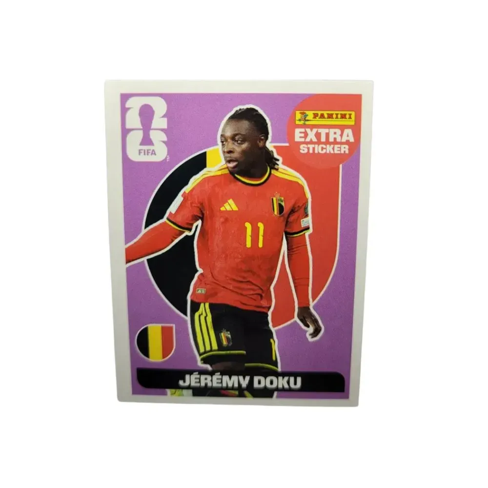 Figurinha Panini Jérémy Doku Legend Roxo FIFA World Cup 2026 - Droper