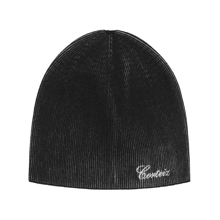 Suéter Corteiz 2 Tone Ribbed Knit Zip Up Black - Droper