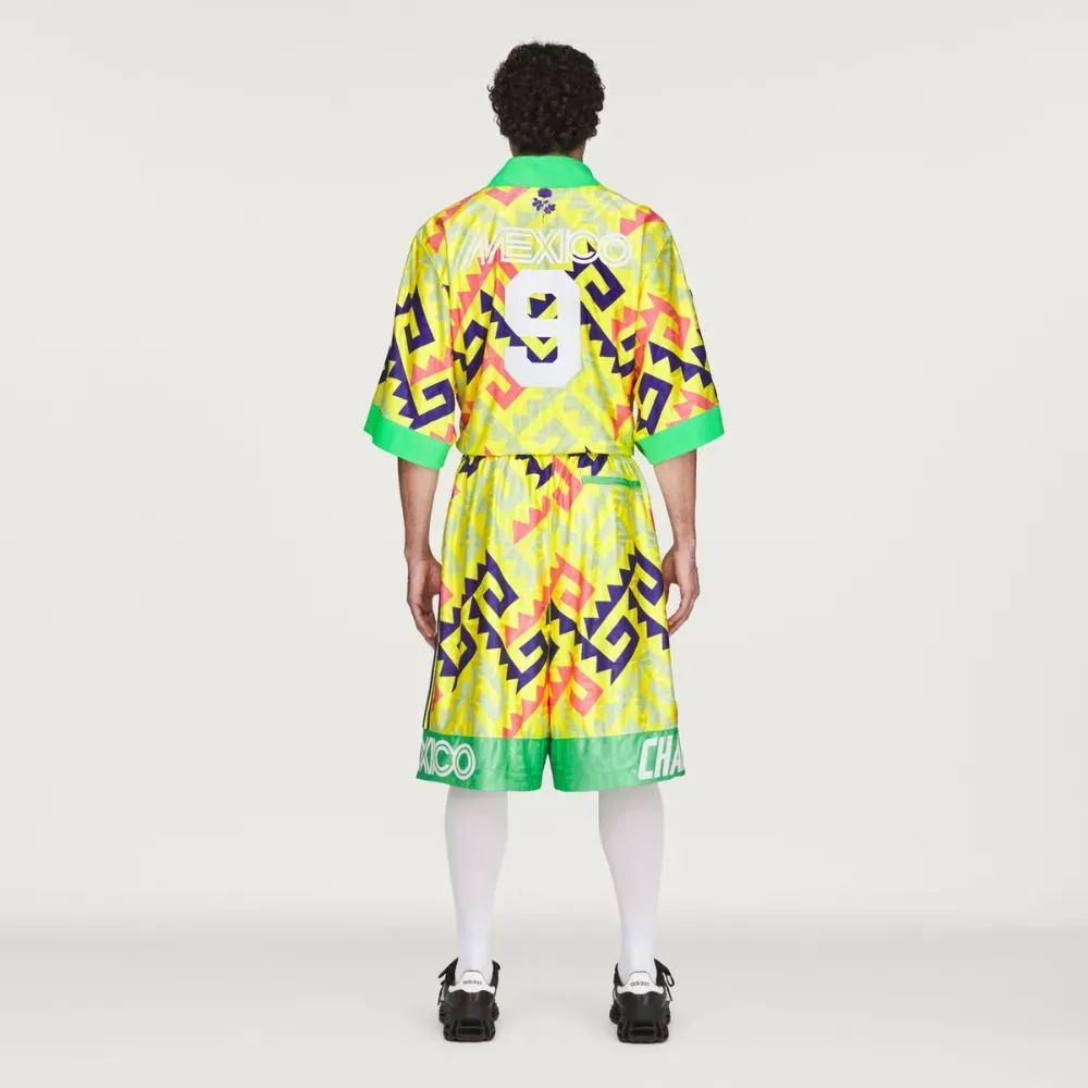 Willy Chavarria x adidas Shorts AOP Goalkeeper Solar Lemon Pure Purple foto 4