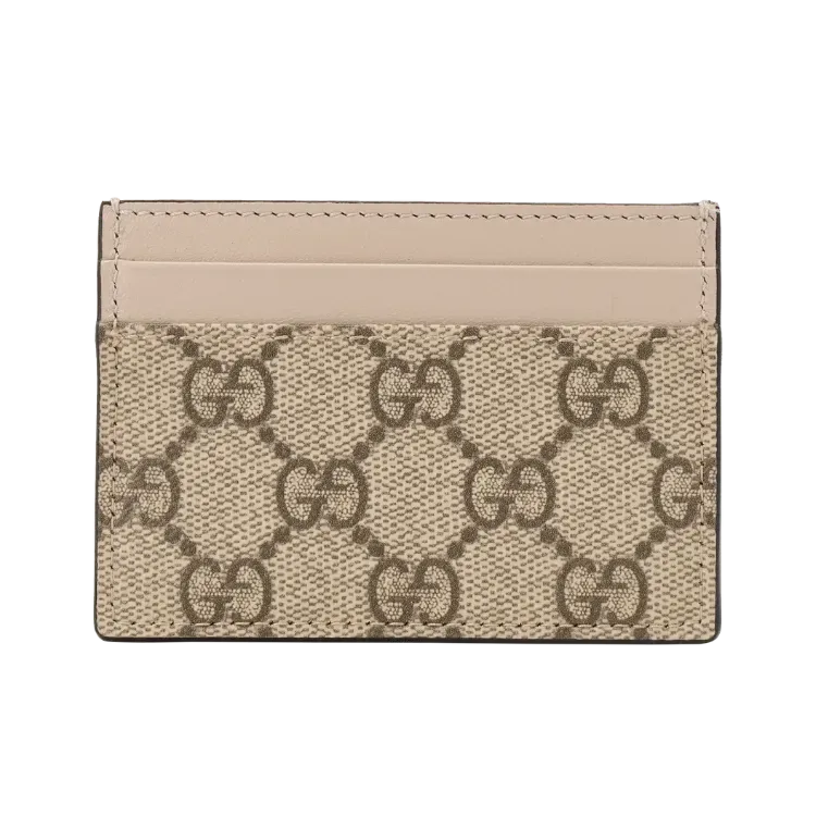 Card Holder Gucci GG Supreme Beige