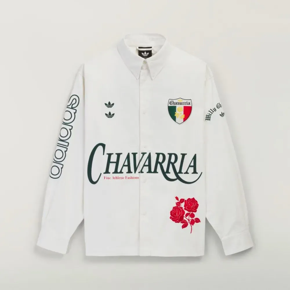 Willy Chavarria x adidas Camisa Button Up Off White - Droper
